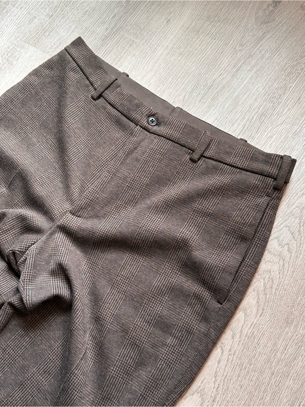 Uniqlo Brown Plaid Dress Trousers